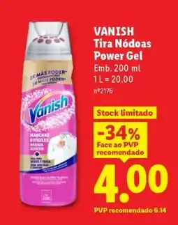 Lidl Vanish Tira Nódoas Power Gel promoção