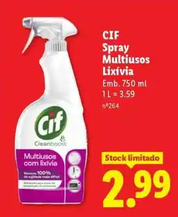 Lidl CIF Spray Multiusos Lixívia promoção