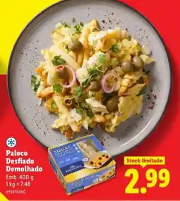 Lidl Paloco Desfiado Demolhado promoção
