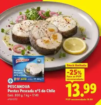 Lidl PESCANOVA Postas Pescada nº5 do Chile promoção