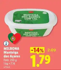Lidl MILBONA Manteiga dos Açores promoção