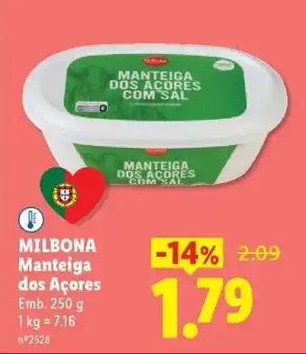 Lidl MILBONA Manteiga dos Açores promoção