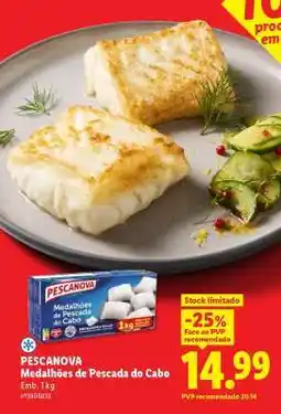Lidl Pescanova Medalhões de Pescada do Cabo promoção
