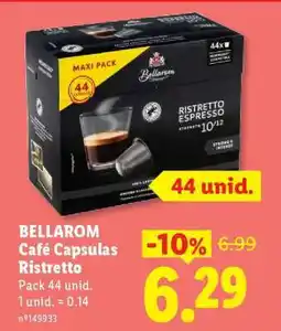 Lidl BELLAROM Café Capsulas Ristretto promoção