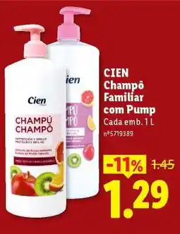 Lidl Cien Champô Familiar com Pump promoção