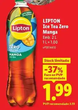 Lidl LIPTON Ice Tea Zero Manga promoção
