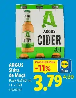 Lidl ARGUS Sidra de Maçã promoção