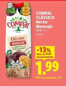 Lidl COMPAL CLÁSSICO Néctar Maracujá promoção
