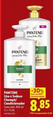Lidl PANTENE Liso e Sedoso Champô/Condicionador promoção