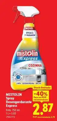 Lidl MISTOLIN Spray Desengordurante Express promoção