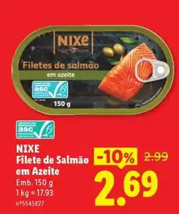 Lidl Nixe Filete de Salmão em Azeite promoção