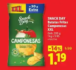 Lidl Snack Day Batatas Fritas Camponesas XXL promoção