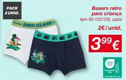 kik Boxers retro para criança promoção