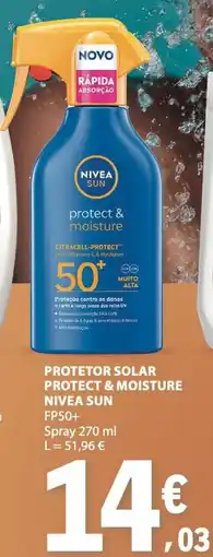 E.Leclerc Protetor solar protect & moisture nivea sun promoção