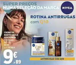 E.Leclerc Creme de rosto de dia Q10 power Nivea promoção