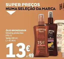 E.Leclerc Óleo bronzeador Glowing protection FPS 15 promoção