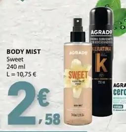 E.Leclerc Body mist sweet promoção