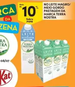 Continente No leite magro/ meio gordo pastagem da marca terra nostra promoção