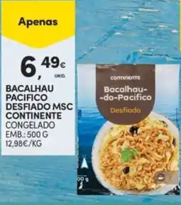 Continente Bacalhau pacifico desfiado msc continente promoção