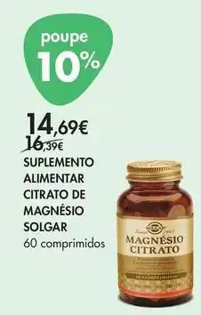 Suplemento alimentar citrato de magnésio