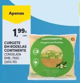 Continente Curgete em rodelas continente congelada promoção
