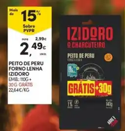 Continente Peito de peru forno lenha izidoro promoção
