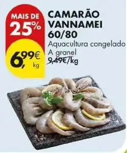 Pingo Doce A+ - camarão vannamei 60/80 promoção