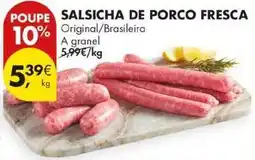 Pingo Doce A+ - salsicha de porco fresca promoção