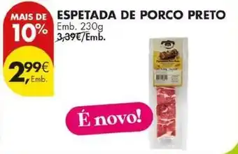 Pingo Doce Espetada de porco preto promoção