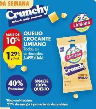 Pingo Doce Limiano - queijo crocante promoção