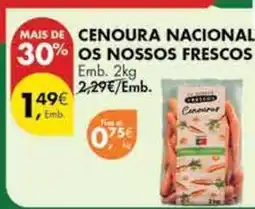 Pingo Doce Nacional - cenoura os nossos frescos promoção