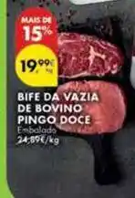 Pingo Doce Pingo doce - bife da vazia de bovino promoção