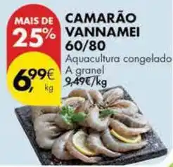 Pingo Doce A+ - camarão vannamei 60/80 promoção
