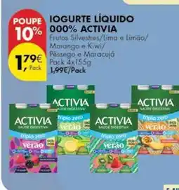 Pingo Doce Danone - iogurte liquido 100% activia promoção