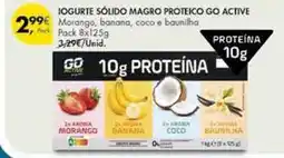Pingo Doce Iogurte sólido magro proteico go active promoção