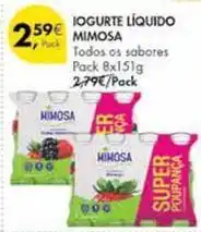 Pingo Doce Mimosa - iogurte liquido promoção