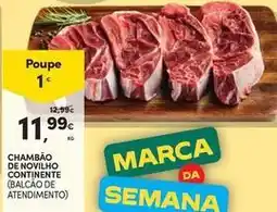Continente Bom dia Continente - chambao de novilho promoção