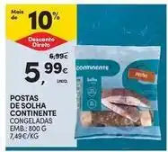 Continente Bom dia Continente - postas de solha promoção