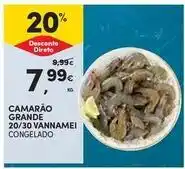 Continente Bom dia Camarão grande 20/30 vannamei promoção