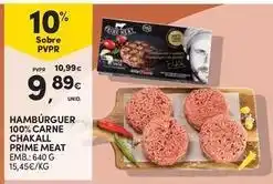 Continente Bom dia Prime - hamburguer 100% carne chakal meat promoção