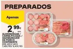 Continente Bom dia Continente - almóndegas / carne picada / hamburger de porco promoção