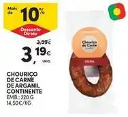 Continente Bom dia Continente - chourico de carne de argani promoção