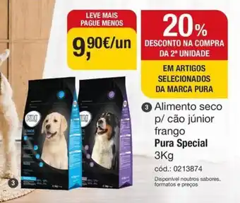 Alimento seco p/ cão júnior frango Pura Special