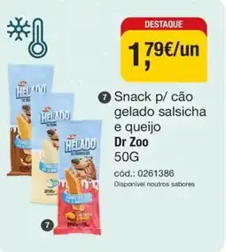 Tibi - Pets for Life Snack p/ cão gelado salsicha e queijo Dr Zoo promoção