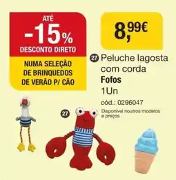 Tibi - Pets for Life Peluche lagosta com corda Fofos promoção