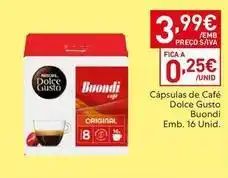 Recheio Buondi - cápsulas de café promoção