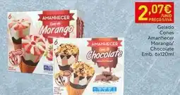 Recheio Amanhecer - gelado cones amahecer morango/ chocolate promoção