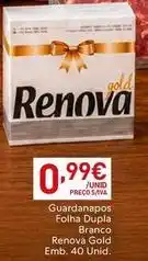 Recheio Renova - guardanapos folha dupla branco gold promoção