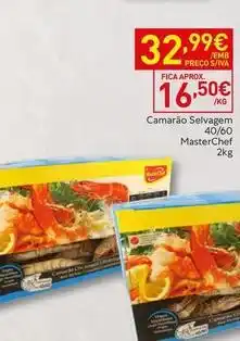 Recheio Masterchef - camarão selvagem 40/60 promoção