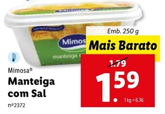 Lidl Mimosa Manteiga com Sal 250g promoção